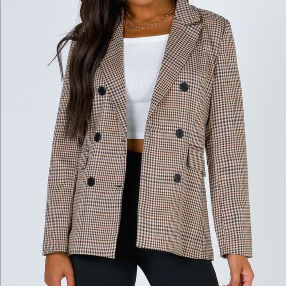 Princess Polly “Mrs Nancy” Blazer – (Size 2, Plaid)